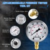 SINOCMP Hydraulic Pressure Gauges Test Kit 4000/6000/10000PSI, 9 Couplings 3