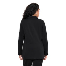 Ulla Popken Women's Jersey Blazer, black