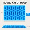 Puyeipt 4 Pcs Silicone Gummy Candy Molds, 55 Cavities Non-Stick