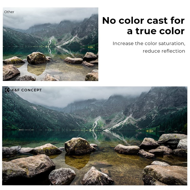 K&F Concept 43mm Circular Polarizing Filter CPL Lens Filters Polarizer(Nano-D