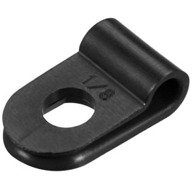 TA-VIGOR 20Pcs Nylon R-Type Cable Clamp Clips, 3.1mm Plastic Cable Clamp Assortment Kit Fastener, Plastic Wire Clamp Clips for Electrical Cable Wire Conduit Cable Management, Black CC-0