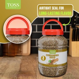 Gourmet Coriander Seed Whole 3 Pounds Bulk - Coriander Seeds For Cooking and Food Flavoring - Mediterranean Cuisine - Semilla de Cilantro - Vegan, Gluten Free and Kosher Certified