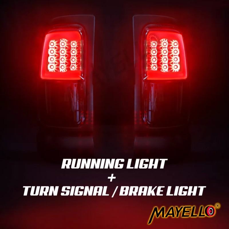 mayello Fit 1994-2001 Dodge Ram 1500 2500 3500 Black LED
