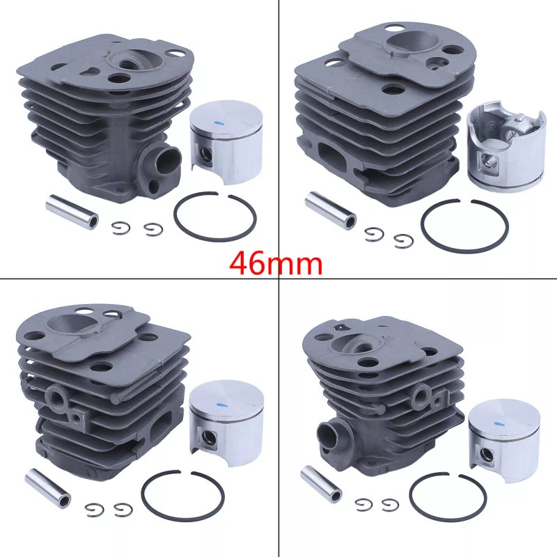 For Husqvarna 46mm Cylinder Piston Carburetor Muffler Kit For Husqvarna