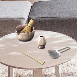 WeiLaiKeQi 5Pcs Matcha Tea Set Matcha Ceremony Set Japanese Ceremonial Matcha Tea Bowl Full Set, White