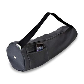 Shadow Gray Hemp Mat Bag - 8" round x 32" long - Easy Open Zipper - Extra Large - (fits Manduka + Jade) - Made in USA