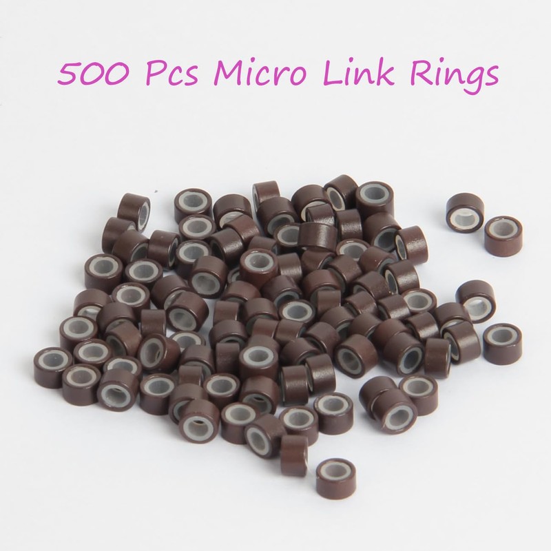 500Pcs MicroLink Beads for Hair Extensions, Micro Link Rings 5mm