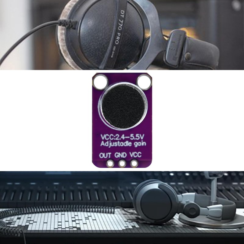 2pcs GY-MAX4466 Electret Microphone Amplifie Breakout Sensor with Adjustable Gain