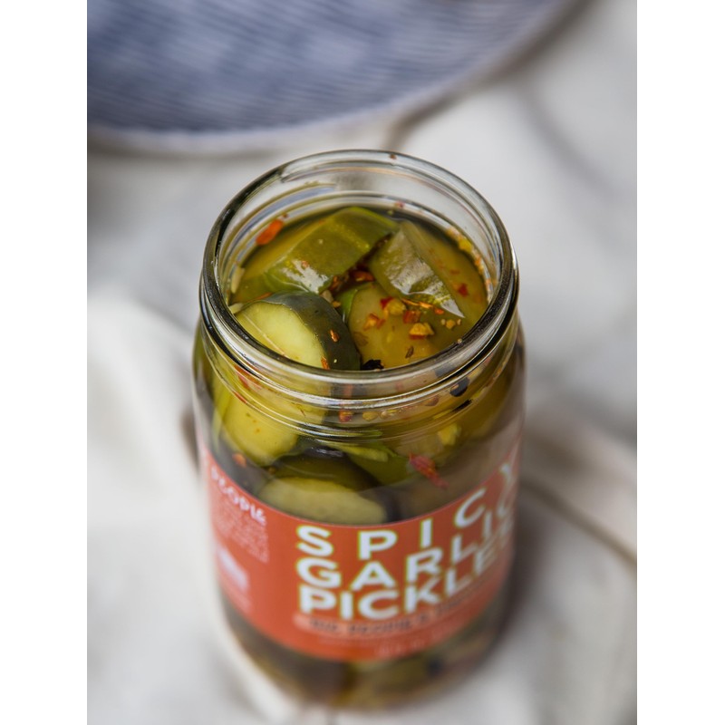 The People's Provisions - Spicy Garlic Pickles 16oz - Crunchy,