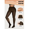 Vertvie 2 Pairs Fleece Lined Tights for Women Thermal Pantyhose