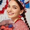 4th of July Earrings Set - 6 Pairs Patriotic Glitter