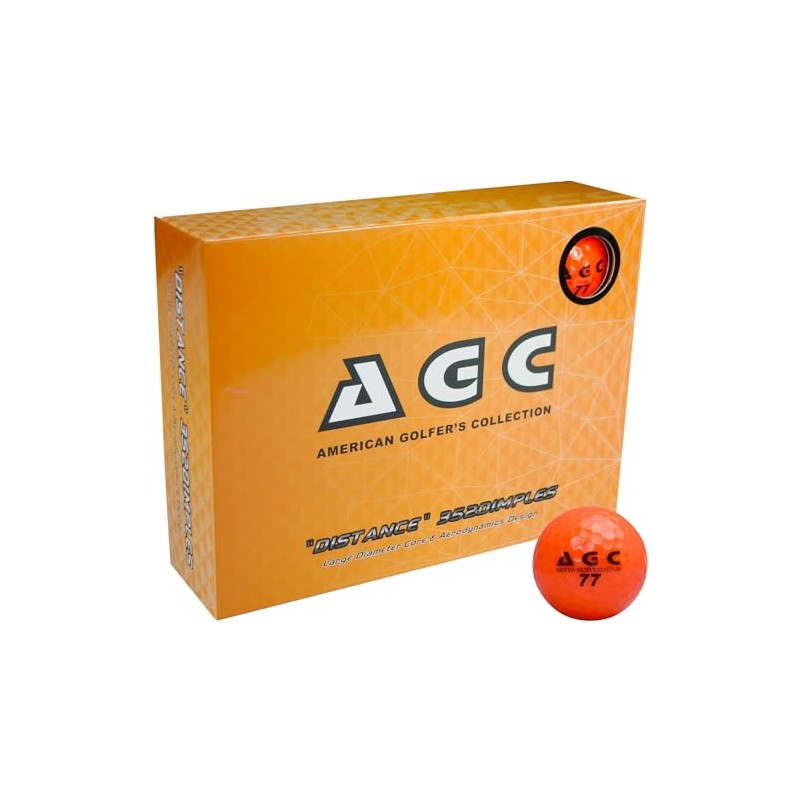 LEZAX AGC Golf Balls, 1 Dozen (12 Pack) Orange AGBA-3790