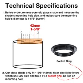 GoldSwift 3 Pack White Alabaster Bell Shade Glass Lamp Shade Replacement for Lighting Fixture, 5.9"W x 5"H, Bell Glass Globe Cover, 1-5/8" Fitter