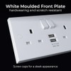BG Electrical Double Switched Power Socket with Two Type A