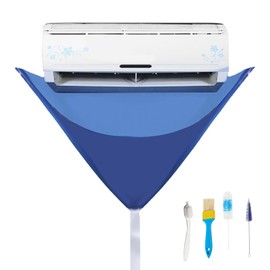 YRFWGSTW Air Conditioner Cleaning Kit - Ac Split Cleaning Kit, 7-Piece Ac Kit Include Cleaning Cover, 2 Changing Saka, 4 Special Brush, Wall Mounted Dust Washing Protector for Household (Blue Set)