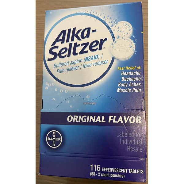 AlkaSeltzer Original Effervescent Antacid Tablets 116ct