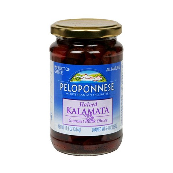 Peloponnese Kalamata Halves, 6.4-Ounce Jars (Pack of 6)