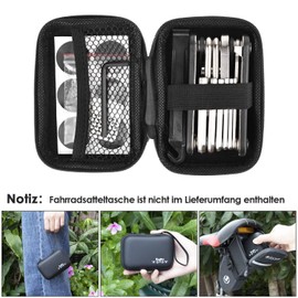 WOTOW 16-in-1 Multifunction Bicycle Repair Kit with Allen Keys and 3 Chisels, brown