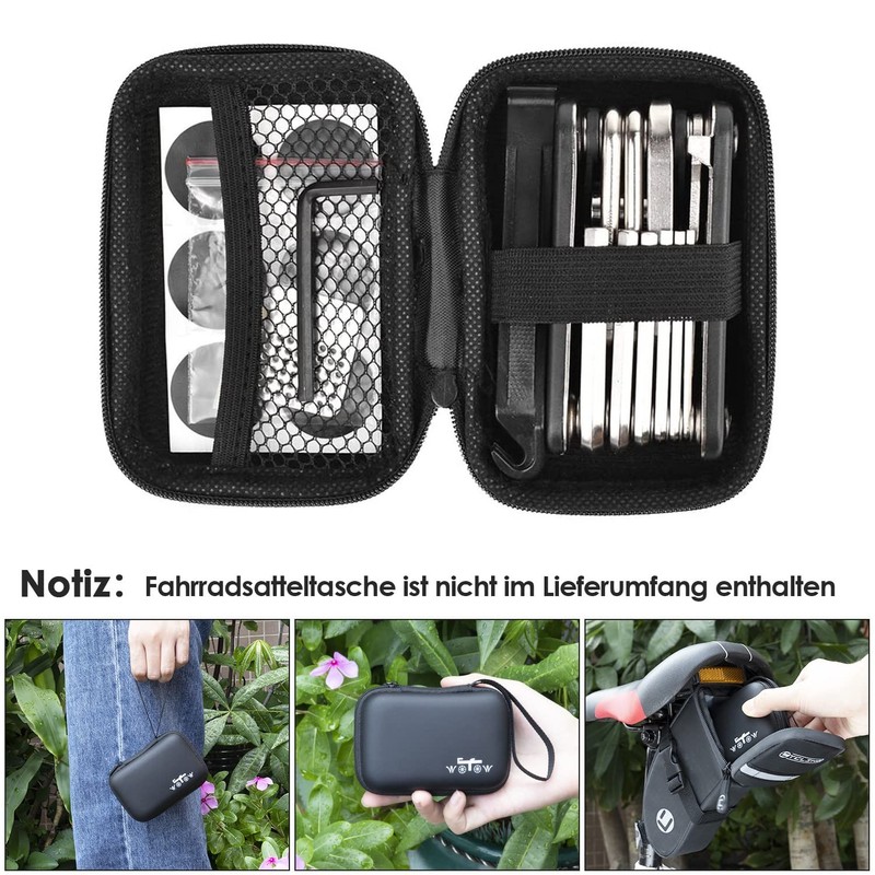 WOTOW 16-in-1 Multifunction Bicycle Repair Kit with Allen Keys and