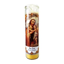Saint Joseph (San Jose) Yellow Devotional Candle