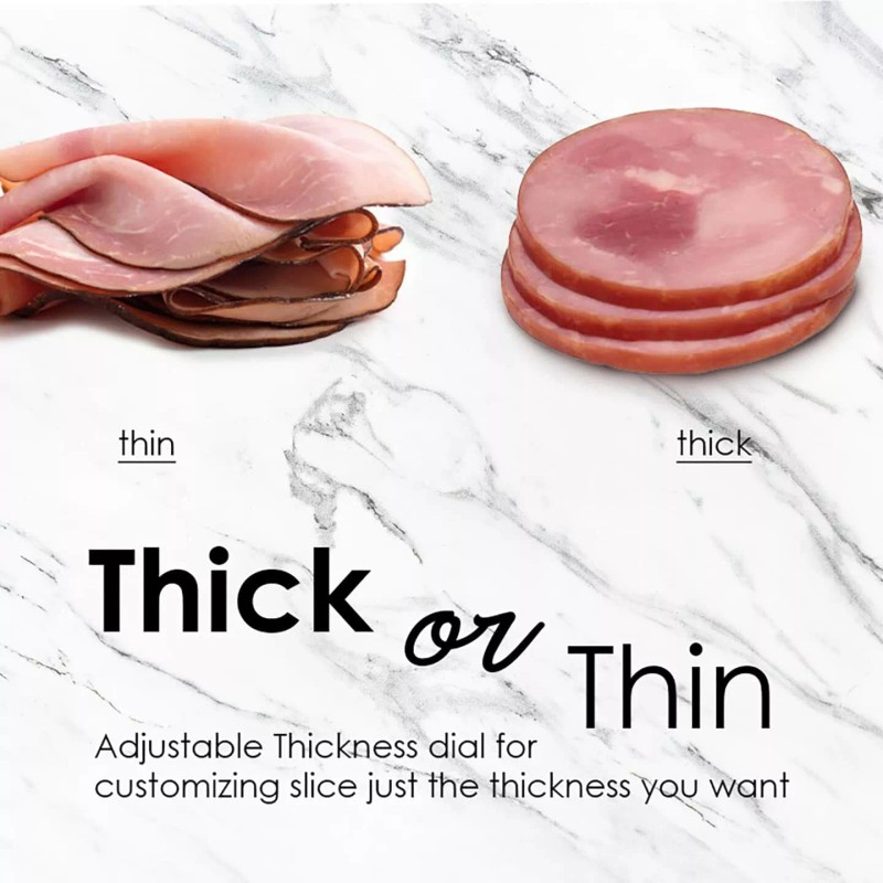 Elite Gourmet EMT-625B Precision Electric Deli Food Meat Slicer Removable