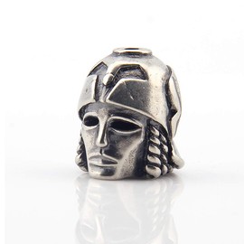 Paracord Bead Hand-Casted Metal DIY Paracord Beads Pendant Charms EDC Accessories for Custom Bracelet Knife Lanyard Zipper Pull - Handmade Paracord Charms Supplies Crafts (E-Silver)