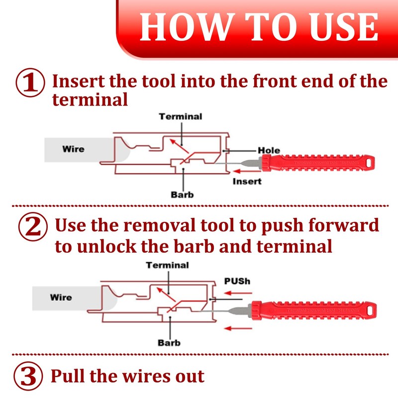 XLWJBES 41 Pcs Terminal Pin Removal Tools with Blow-Molded Case