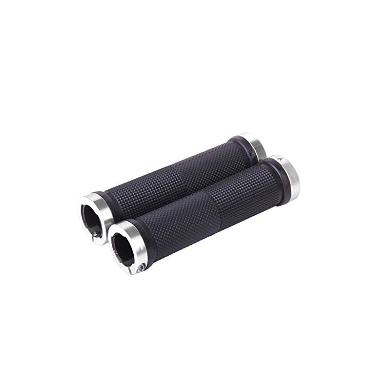 AKORD Unisex Bicycle Handle Bar Grips, Silver