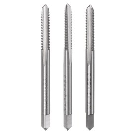 uxcell 3pcs Metric Hand Tap Set, M4 x 0.7 Taper/Plug/Bottom Thread Screw Taps, High Speed Steel Hand Threading Tapping Tool Kit