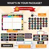Decorably 143 Pcs Classroom Calendar Set Bulletin Board - School