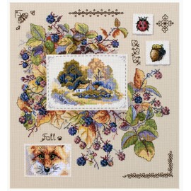 Merejka K-131 Autumn View Counted Cross Stitch Kit, Cotton, Multi-Colour, 30 x 32 cm
