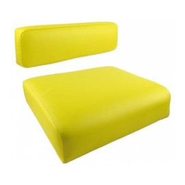 All States Seat Cushion Set - 2 Piece Vinyl Yellow fits John Deere G M MT 320 330 420 430 435 1010 440 40 420 430 1010 440