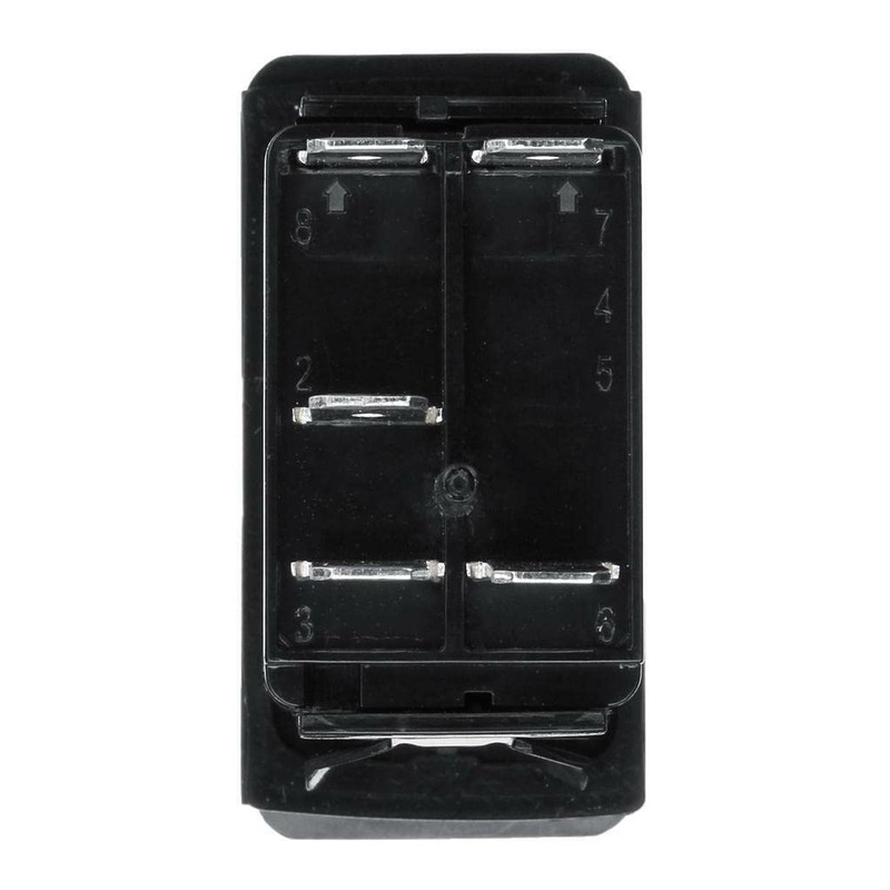 Waterproof LED WORK LAMP Blue Illuminated Backlit Rocker Switch Cap