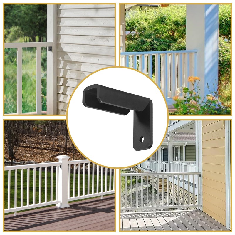 Fence Mounting Brackets for 1x1" Square Rails, Carbon Steel Fence