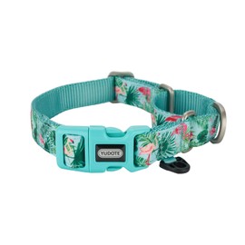Petiry Martingale Dog Collar,Flamingo Pattern,with Safety Quick Release Buckle,Escape-Proof Anti-Pull for Large Dogs(Flamingo,L)