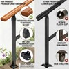 UOKRR Metal Handrail Wood Grain for Elderly, 3 Step Hand