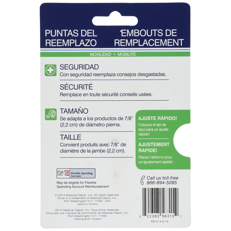 Drive Medical Utility Replacement Tip for Use with Most Manufacturer's