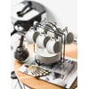 YHOSSEUN Espresso Cups with Saucers and Metal Stand, 4 Oz