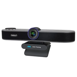 Tenveo 4K Webcam with Built-in Microphone and Speaker, 5x Digital Zoom, AI Face Recognition, 80° Wide Angle, USB & Type-C Connection, Privacy Cover Included, Compatible with Conference/Classroom/Home