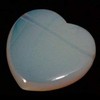 Side Drilled Opalite Hearts - 40mm - Single Crystal Heart
