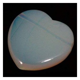 Side Drilled Opalite Hearts - 40mm - Single Crystal Heart
