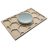 Nest Thermostat Decorative Wall Plate Honeycomb White, Brown Natural Hard
