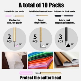 Moalaok 30 Packs Rubber Roller Replacement with Deep Point Cutting Blades for Cricut Maker/Maker 3 and Explore Air 2/1, 2 in1 Rubber Roller Tool Set for Cricut Keep Rubber Roller from Moving