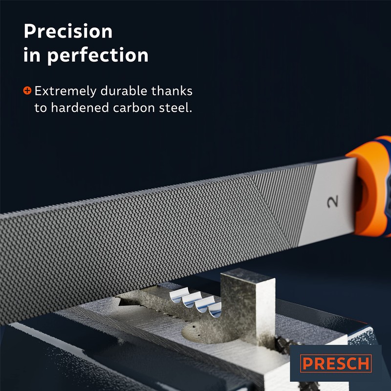 Presch Flat File 200mm - Three-Sided Cut for Filing Right-Angled
