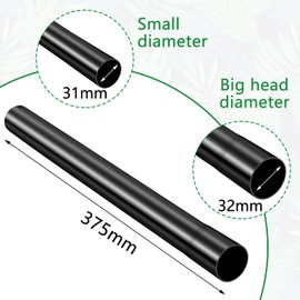 Honoson 1.25 Inch Vacuum Extension Wand Black Vacuum Attachments Vacuum Accessories Vacuum Wand for Vacuum Cleaner Compatible with Shop Vac Accessories Replacement Tubes Extend to 14.6 Inch Long (4)