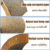 Fhiny Rabbit Scratch Toy, Natural Sisal Rabbit Scratching Ball with