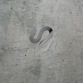 Decal Stickers of Reptile Snake Serpent Icon (Metallic Silver) (Set of 2) Premium Waterproof Vinyl Decal Stickers for Laptop Phone Accessory Helmet Car Window Mug Tuber - BICVER1877022SIW19Y24