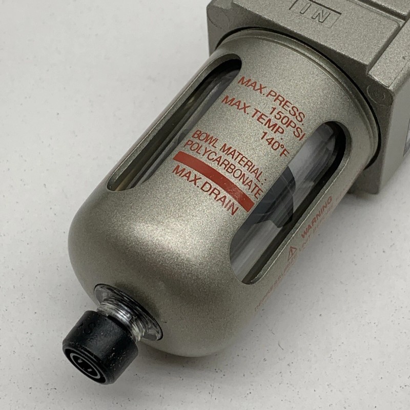 SMC AF20-N02-CZ Modular Compressed Air Filter 1/4" NPT, 150PSI, Auto