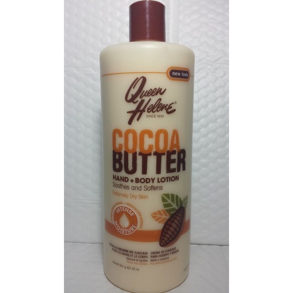 QUEEN HELENE COCOA BUTTER HAND &  BODY LOTION 32 OZ DRY SKIN NEW LOOK INTENSE 