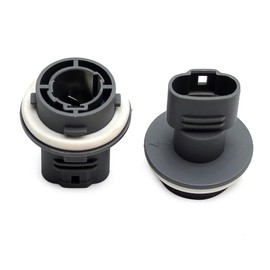 iJDMTOY Pair Grey OE-Spec 1157 7528 Front Lamp/Taillight Turn Signal Light Bulb Plug Adapter Sockets Compatible with Honda/Acura/Toyota